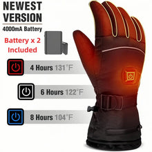 Load image into Gallery viewer, Beat the Cold - Smart & Weatherproof Rechargeable Heated Gloves - Heat Up in 30 Seconds