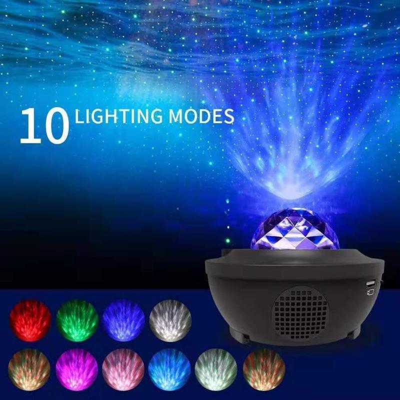 Galaxy Projector With Star Lights & Ocean Waves (Bluetooth Speaker and Remote)