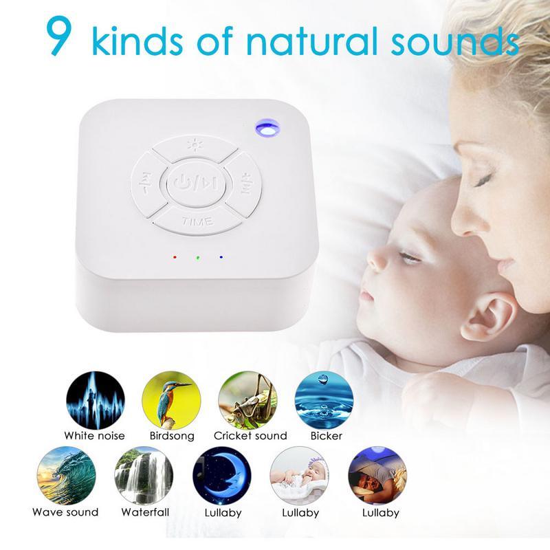 White Noise Machine USB Rechargeable Timed Shutdown Sleep Sound Machine For Sleeping Relaxation For Baby Adult Office Travel - ObeyKart