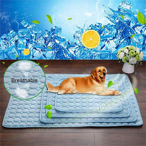 Cooling Mat Pad for Dogs Cats Ice Silk Mat Cooling Blanket Cushion - ObeyKart