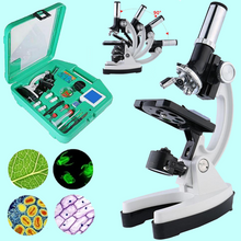 Load image into Gallery viewer, Professional 100X-1200X Microscope Biology Science Metal Kit