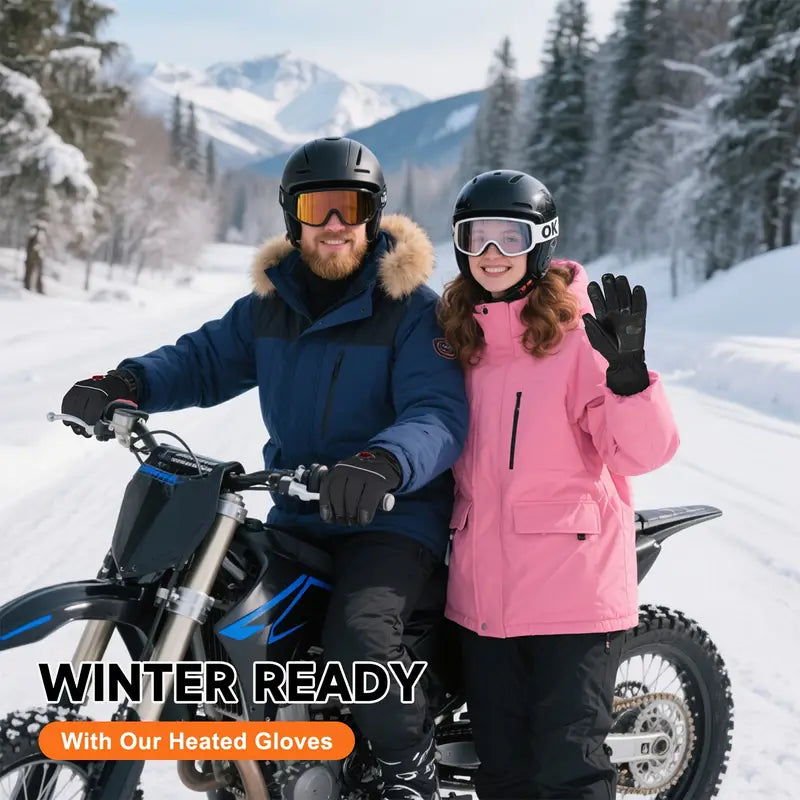 Beat the Cold - Smart & Weatherproof Rechargeable Heated Gloves - Heat Up in 30 Seconds