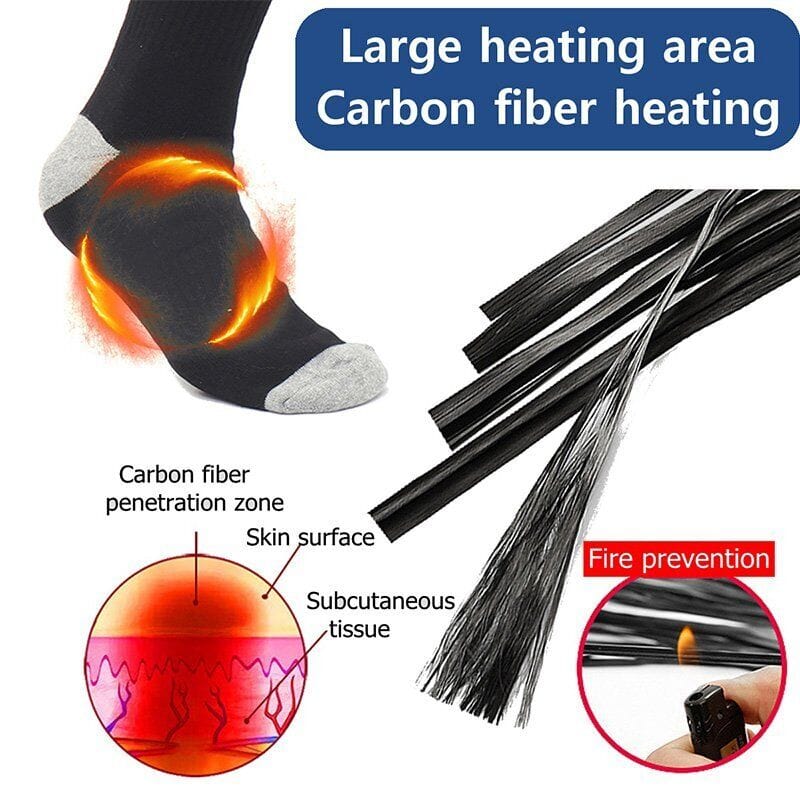 USB Rechargeable Heated Socks - Mens and Womens Winter Heated Socks