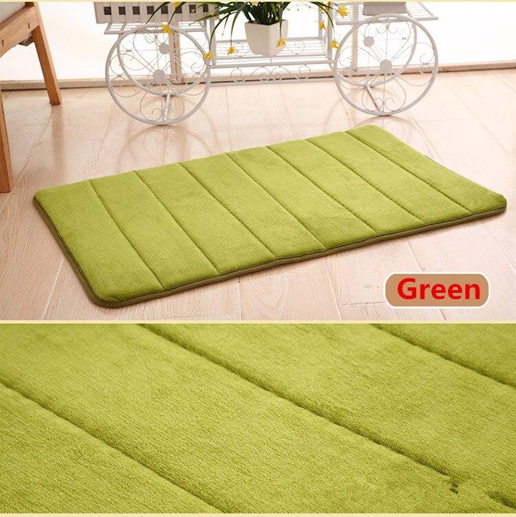 NEW 40x60cm Home Bath Mat Non-slip Bathroom Carpet Soft Coral Fleece Memory Foam Rug Mat Kitchen Toilet Floor Decor Washable - ObeyKart