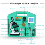 Professional 100X-1200X Microscope Biology Science Metal Kit - The Gadgets Emporium