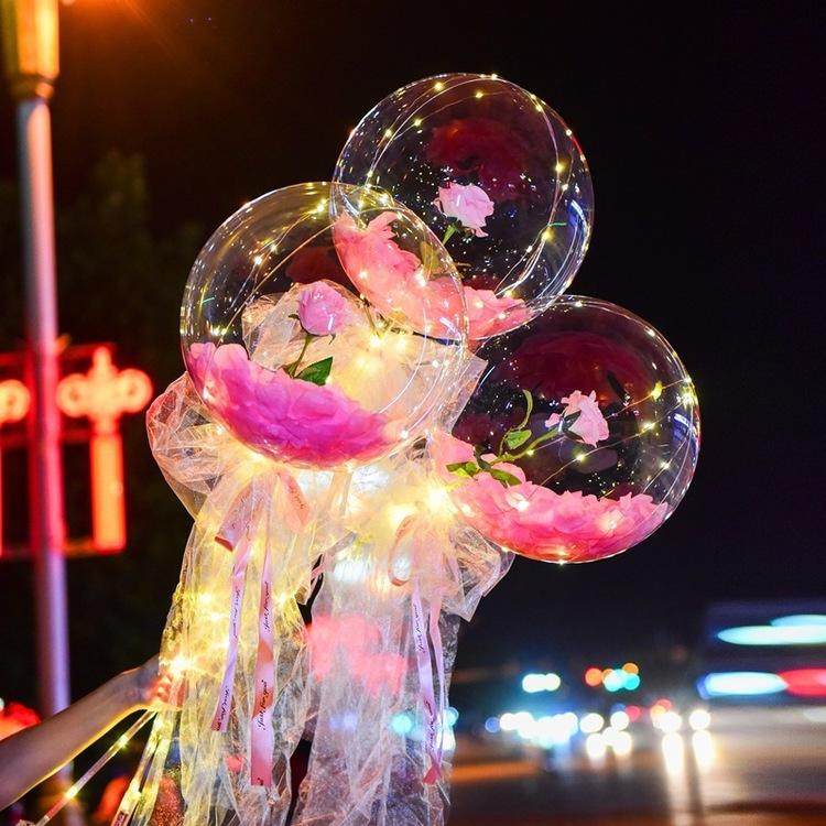 LED Luminous Balloon Rose Bouquet