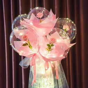 LED Luminous Balloon Rose Bouquet