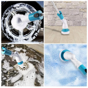 Electric Spin Scrubber, Cordless Bath Tub Power Scrubber with Long