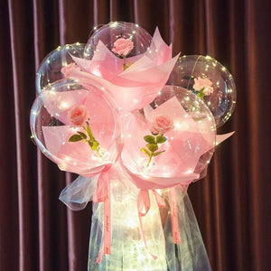 LED Luminous Balloon Rose Bouquet