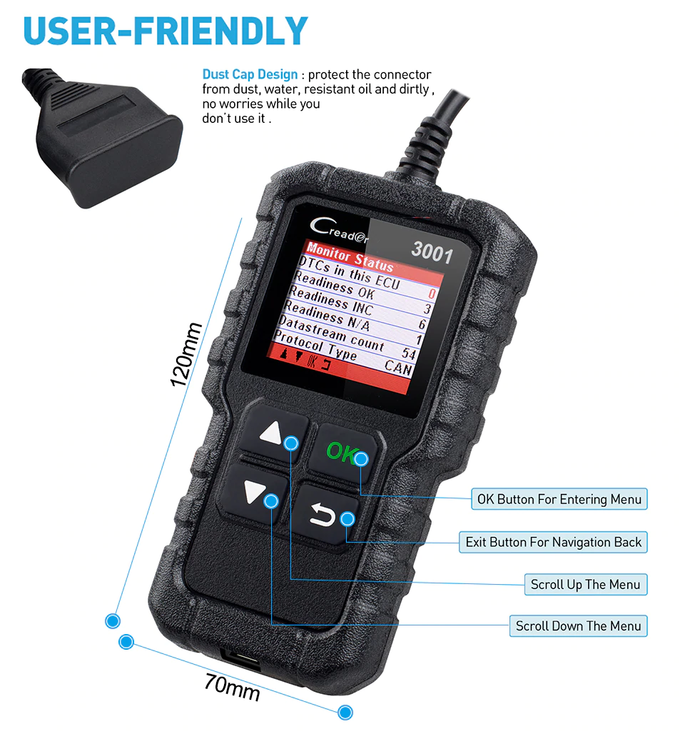 Obd2 Scanner Professional Mechanic Obdii Car Diagnostic Tool